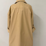 Trench Coat beige con spille gioiello rimovibili
