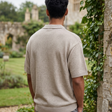 Polo Lardini in Lino e Cotone – Beige Melange – Taglia XL