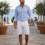 Bermuda Cargo Impure Bianco in Cotone Stretch – Taglia 52