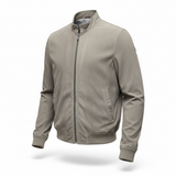 Giubbotto Bomber Emanuele Curci in Pelle Scamosciata - Sabbia Beige