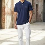 Polo Aspesi a Manica Corta - 100% Cotone Blu Navy