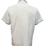 Polo Harmont & Blaine Bianco in Piqué di Cotone – Collo Coreana Paisley Taglia M