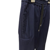 Pantalone Lardini Jogger in Lana – Blu Navy