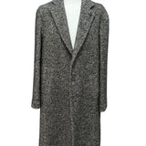 Cappotto Monopetto Lardini in Lana Spigata - Grigio Antracite