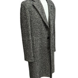 Cappotto Monopetto Lardini in Lana Spigata - Grigio Antracite