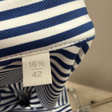 Camicia Xacus Active Shirt a Righe Bianche e Blu - Tailor Fit - Collo 42 (XL)