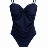 Body Arricciato con Spalline Regolabili