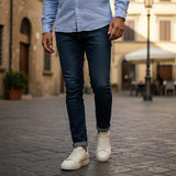 Sneaker Doucal's in Pelle – Off-White Color Panna