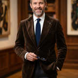 Giacca Lardini in Velluto "Attitude" – Marrone Cioccolato