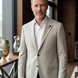 Blazer Lardini in Lana Vergine e Cashmere - Grigio Melange