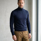 Lupetto Sottogiacca Fay – Lana Vergine Extra Fine Blu Navy