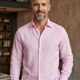 Camicia Manuel Ritz in Lino Rosa