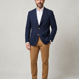 Giacca Lardini "Easy Wear" in Fresco Lana - Blu Navy - Taglia 52