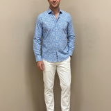 Camicia Ghirardelli Next – Fantasia Floreale Azzurra