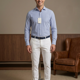 Camicia Xacus Active Shirt - The Journey Collection | No-Stiro Celeste a Righe