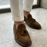Mocassini Tricker's Elton in Camoscio Marrone con Nappine - Taglia 42 ½ (UK 8.5)