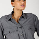 Camicia cropped grigia Vicolo