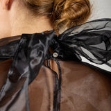 Organza shirt with maxi bow